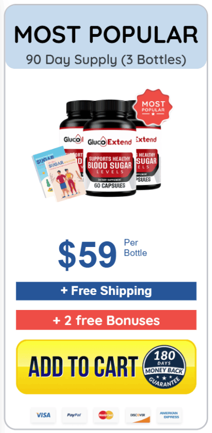 3 Bottles of Gluco Extend – Special Bundle Price & Discount Offer | Advanced Blood Sugar Support Supplement
